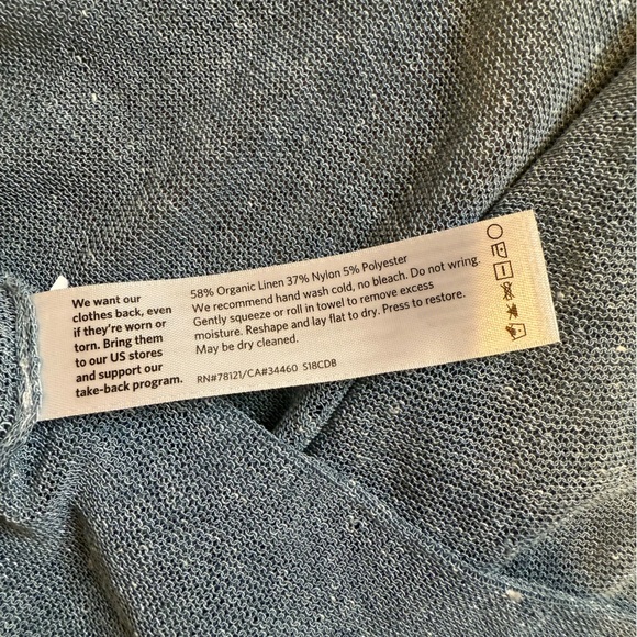 Eileen Fisher Organic Linen Crepe Shimmer Cardigan with Silk Tank Medium - Picture 13 of 14